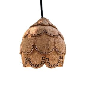 handcrafted coconut husk pendant light
