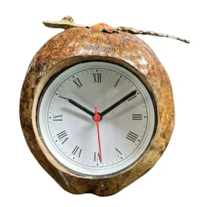 analog 23 cm x 20 cm wall clock (brown)